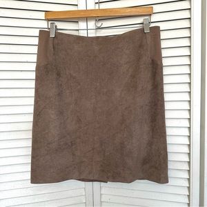 BCBG Maxazria Suede Penicil Skirt
